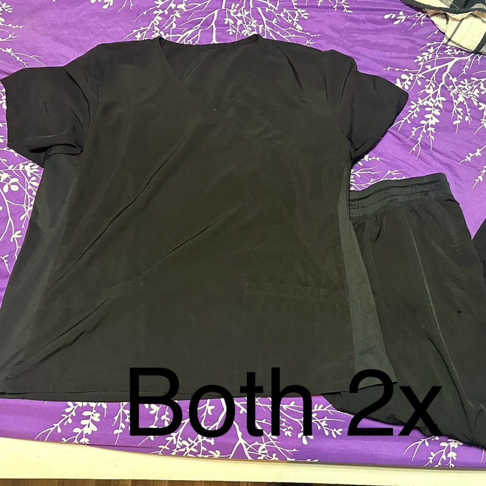 Black Scrub Set